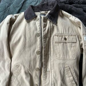 GAP Tan Field Jacket with Dark Brown Collar